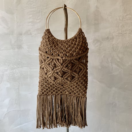 ROUND HANDLE BAG マクラメ編みバッグ