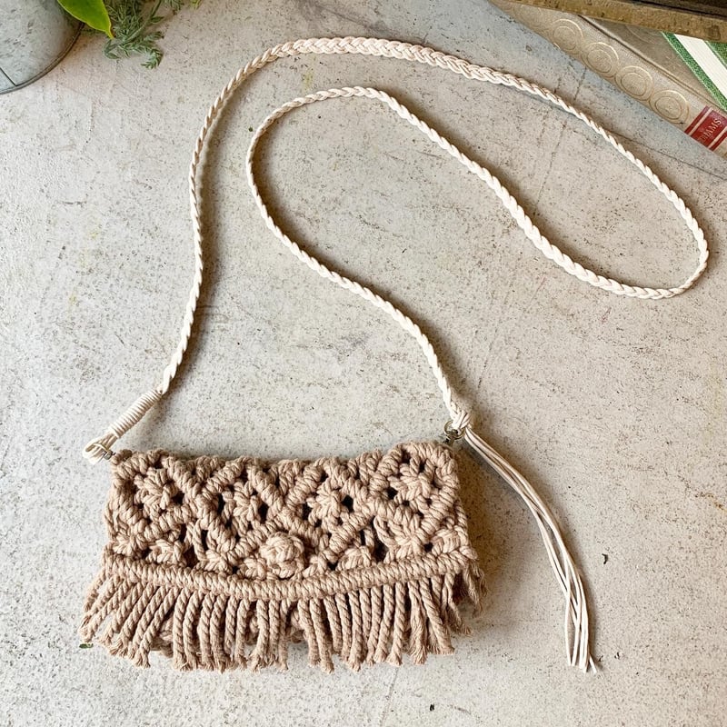 MINI SHOULDER/POUCH BAG 2WAY マクラメ編みバッグ | CROPE