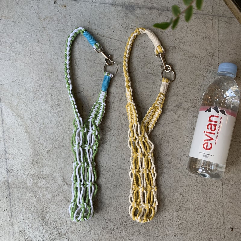 BOTTLE HOLDER_SV マクラメ編みボトルホルダー | CROPE STORE
