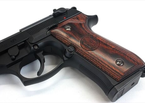 ウッドグリップ｜U.S.M9/M9A1｜スムースロゴ/ブラウン　[AWG-1415]