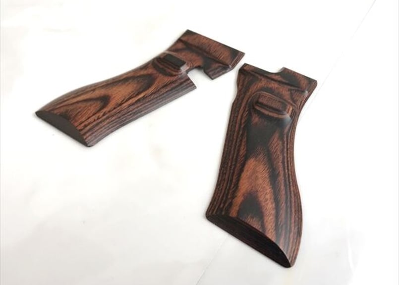 ウッドグリップ｜グロック17/18C｜スムース/ブラウン [AWG-1413