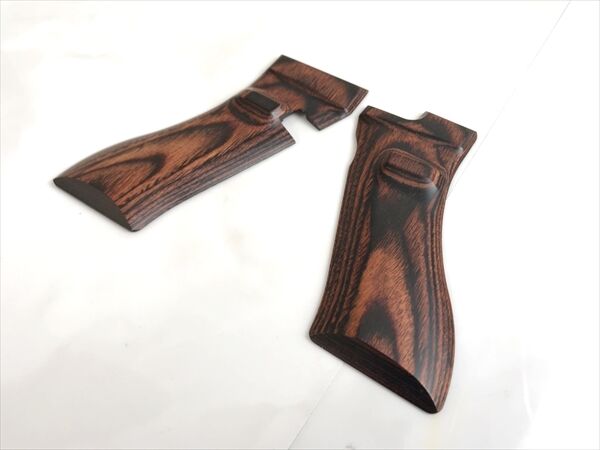 ウッドグリップ｜グロック17/18C｜スムース/ブラウン [AWG-1413