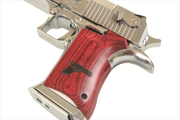 ウッドグリップ｜DESERT EAGLE .50AE｜スムーズロゴ/レッド [WST