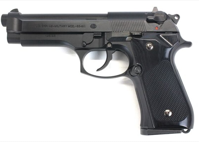 ブラック ハンドガン ウッドグリップ ウッドグリップ｜U.S.M9/M9A1 ｜チェッカー/ブラック [AWG-1416