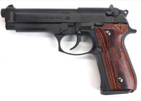 ウッドグリップ｜U.S.M9/M9A1｜スムースロゴ/ブラウン　[AWG-1415]
