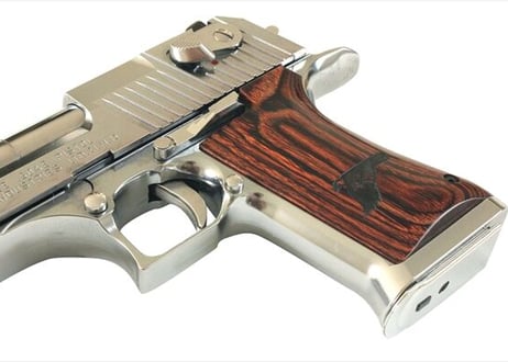 ウッドグリップ｜DESERT EAGLE .50AE｜スムーズロゴ/ブラウン　[WST-316]