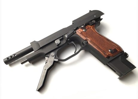 ウッドグリップ｜KSC製｜M93RⅡシリーズ（ガスブロ）｜チェッカー/ブラウン　[AWG-1431]