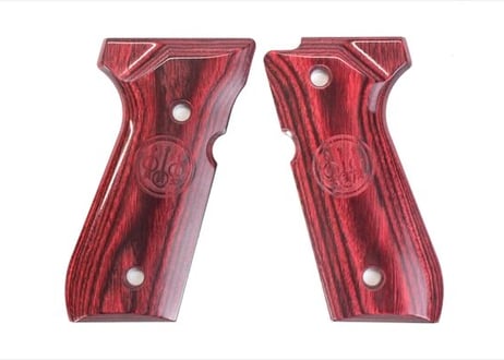 ウッドグリップ｜U.S.M9/M9A1｜スムースロゴ/レッド　[AWG-1406]