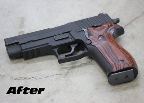 ウッドグリップ｜KSC SIG P226R｜スムーズ/ブラウン [AWG-1468]