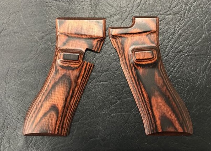 ウッドグリップ｜グロック17/18C｜スムース/ブラウン [AWG-1413