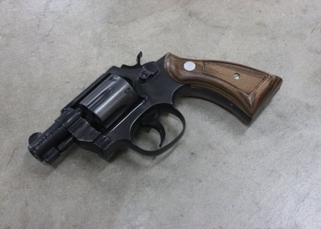 ウッドグリップ｜S&W｜M10｜K/Lフレーム”スクエアバットタイプ”用｜サービスサイズ／テーパーカット／ゼブラ