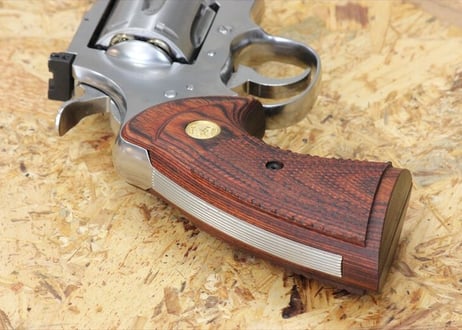 [AWG-1461] ウッドグリップ｜タナカワークス社製 Colt Python.357 Magnum｜オーバーサイズ/ブラウン