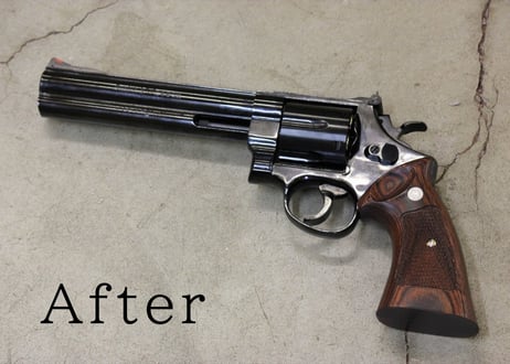 ウッドグリップ｜タナカワークス社製 S＆W M29（Nフレーム・スクエアバット）｜チェッカー/ブラウン  [AWG-1465]