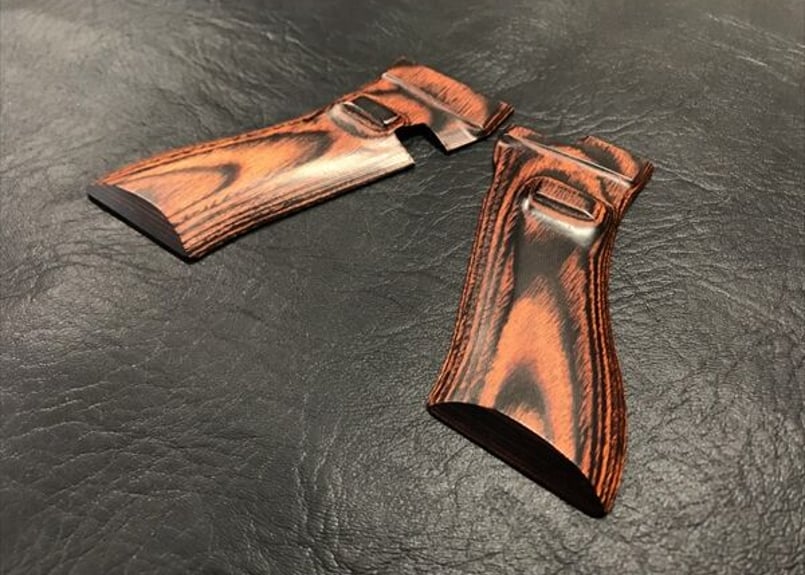 ウッドグリップ｜グロック17/18C｜スムース/ブラウン [AWG-1413