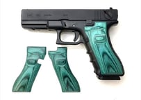 ウッドグリップ｜グロック17/18C｜スムース/グリーン [WST-341]