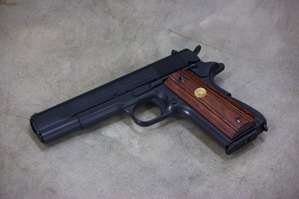 Pachmayr Colt M1911A1 実物 ウッドグリップ 00140 ウッドグリップ｜ガバメント/45AUTO｜メダル/ブラウン [AWG-1410