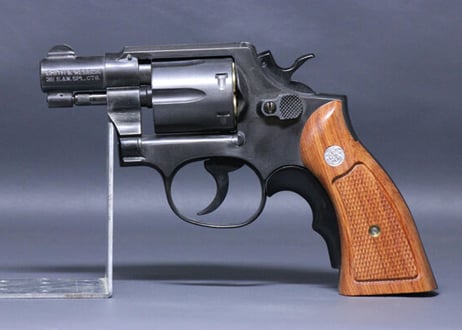ウッドグリップ｜S&W｜M10｜K/Lフレーム”スクエアバットタイプ”用｜サービスサイズ／ストレート／カリン