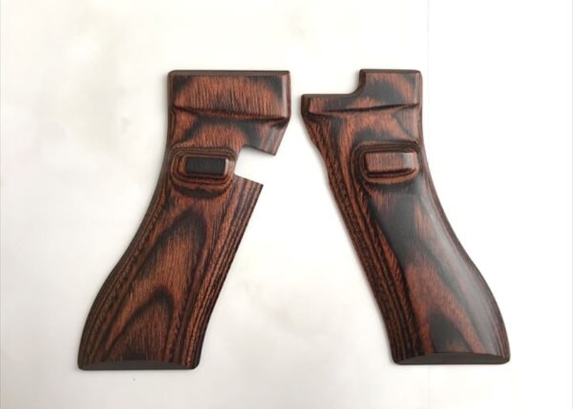 ウッドグリップ｜グロック17/18C｜スムース/ブラウン [AWG-1413