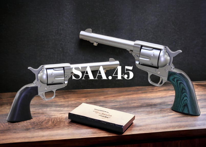 ウッドグリップ｜東京マルイ SAA.45｜スムーズ/グリーン [WST