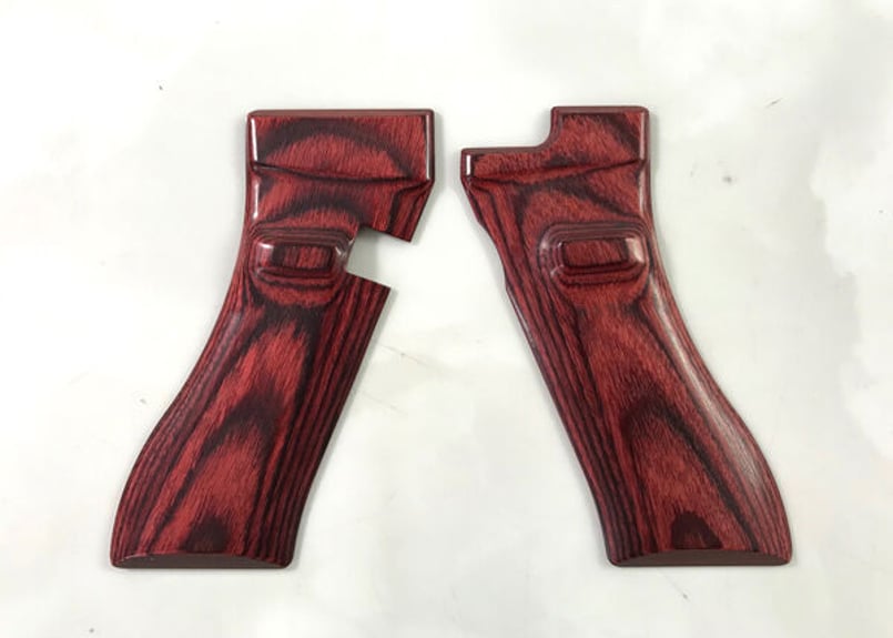 ウッドグリップ｜グロック17/18C｜スムース/レッド [AWG-1405] | PANDOR