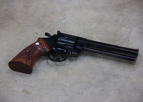 ウッドグリップ｜タナカワークス社製 S＆W M29（Nフレーム・スクエアバット）｜チェッカー/ブラウン  [AWG-1465]