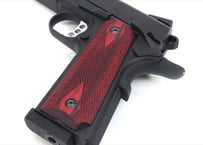 ウッドグリップ｜Carbon8（カーボネイト）M45シリーズ｜ダイヤチェッカー/レッド　[AWG-1427]