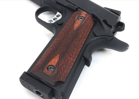 ウッドグリップ｜Carbon8（カーボネイト）M45シリーズ｜ダイヤチェッカー/ブラウン　[AWG-1426]
