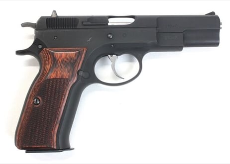 ウッドグリップ｜KSC製 Cz75｜チェッカー/ブラウン　[AWG-1449]