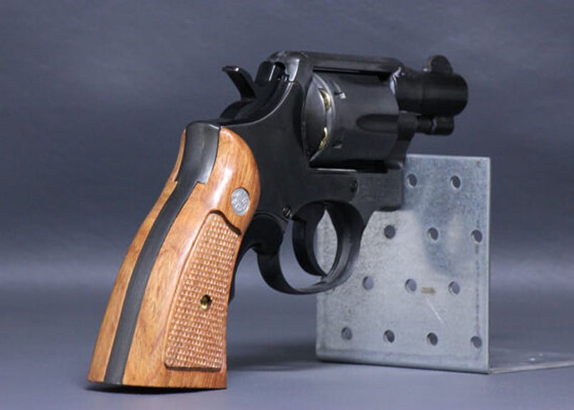 キャロムショット　S&W Kフレームウッドグリップ CAROM SHOT S&W Kフレーム ウォールナットチェッカーオーバー