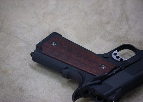 ウッドグリップ｜Carbon8（カーボネイト）M45シリーズ｜フルチェッカー/ブラウン　[AWG-1452]