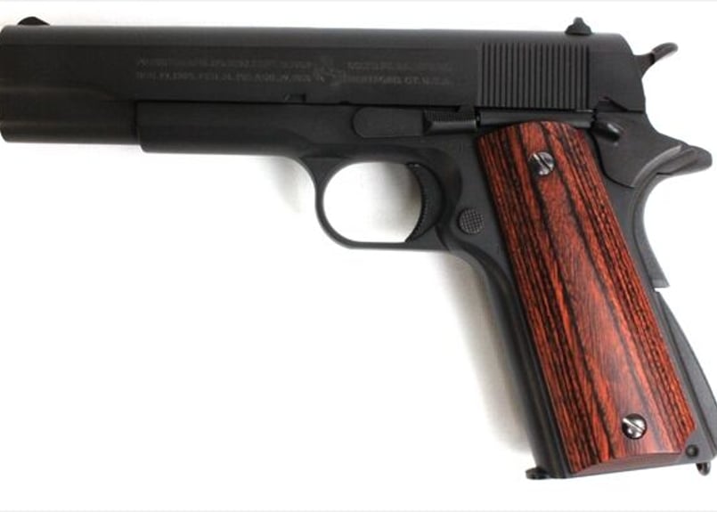 ウッドグリップ｜ガバメント/45AUTO｜スムース/ブラウン [AWG-1400