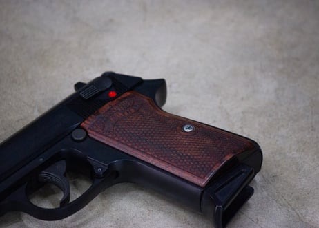 ウッドグリップ｜マルゼン製 ワルサーPPK/S、PP｜フルチェッカー/ブラウン　[AWG-1456]