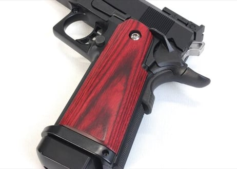 ウッドグリップ｜Hi-CAPA5.1/4.3/D.O.R｜スムース/レッド　[AWG-1407]