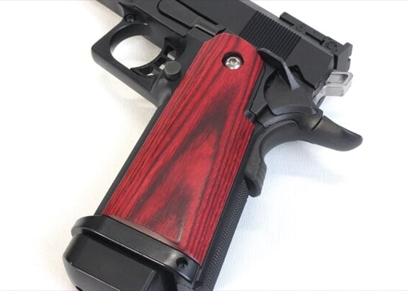 ウッドグリップ｜Hi-CAPA5.1/4.3/D.O.R｜スムース/レッド [AWG