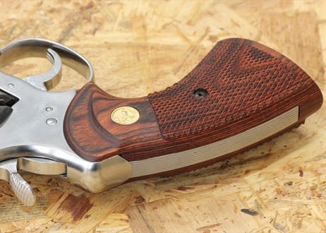[AWG-1461] ウッドグリップ｜タナカワークス社製 Colt Python.357 Magnum｜オーバーサイズ/ブラウン
