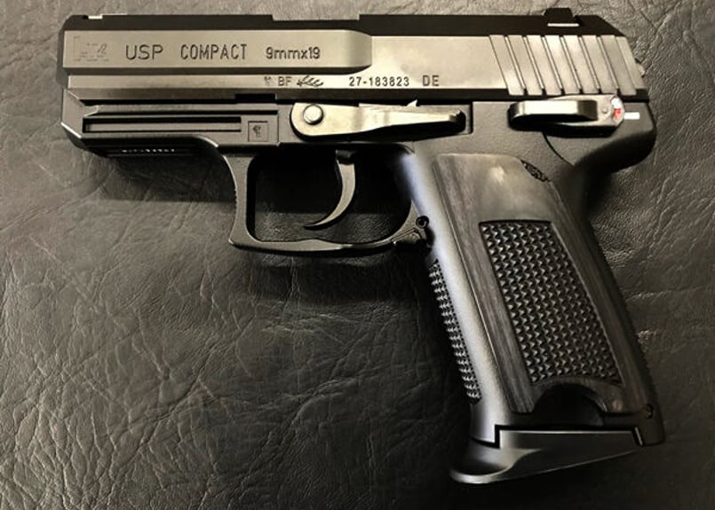 トイガン USP COMPACT ウッドグリップ｜USP Compact｜チェッカー/ブラック [WST-337] | PAN