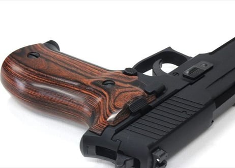 ウッドグリップ｜SIG SAUER P226 RAIL｜スムーズ/ブラウン　[AWG-1446]