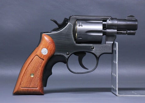 ウッドグリップ｜S&W｜M10｜K/Lフレーム”スクエアバットタイプ”用｜サービスサイズ／テーパーカット／カリン
