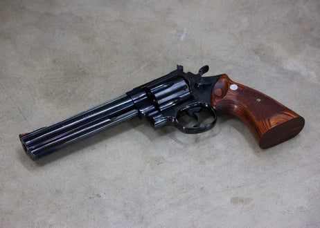 ウッドグリップ｜タナカワークス社製 S＆W M29（Nフレーム・スクエアバット）｜チェッカー/ブラウン  [AWG-1465]