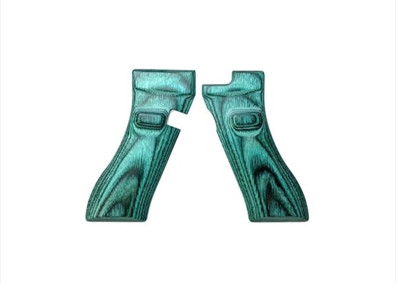 ウッドグリップ｜グロック17/18C｜スムース/グリーン [WST-341