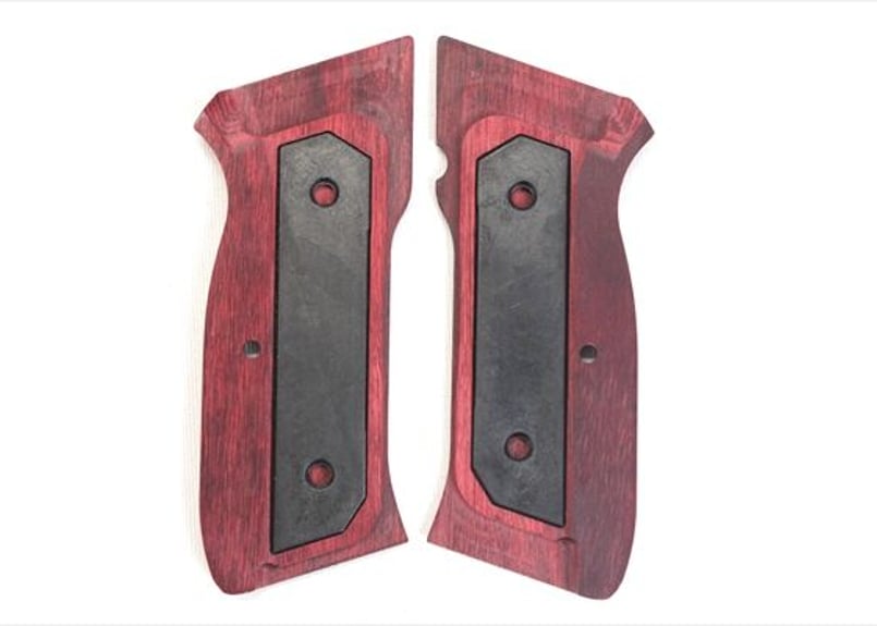 ウッドグリップ｜KSC製 Cz75｜チェッカー/レッド [AWG-1450] | PANDOR