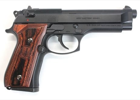 ウッドグリップ｜U.S.M9/M9A1｜スムースロゴ/ブラウン　[AWG-1415]