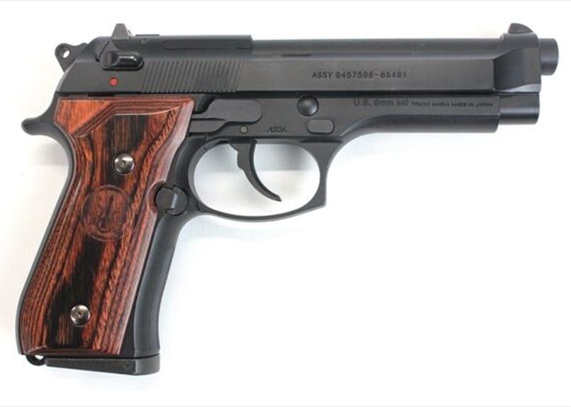 ウッドグリップ|U.S.M9/M9A1|スムースロゴ/ブラウン [AWG-1415 ウッドグリップ|U.S.M9/M9A1|スムースロゴ/ブラウン [AWG-1415