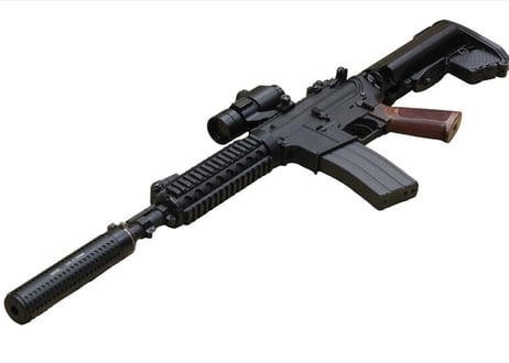 [AWG-1462] ウッドグリップ｜M4A1｜チェッカー/ブラウン
