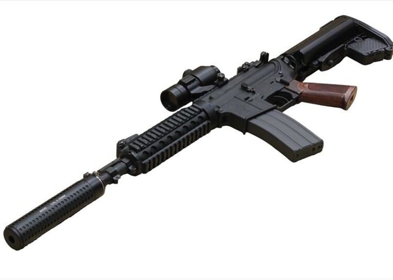 AWG-1462] ウッドグリップ｜M4A1｜チェッカー/ブラウン | PANDORA-ON