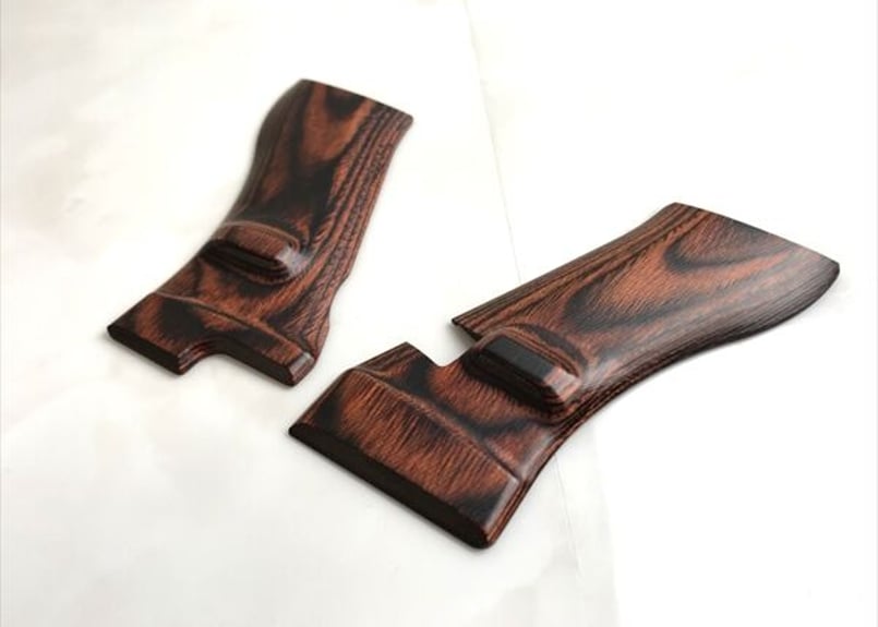 ウッドグリップ｜グロック17/18C｜スムース/ブラウン [AWG-1413