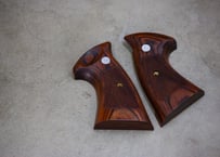 ウッドグリップ｜タナカワークス社製 S＆W M29（Nフレーム・スクエアバット）｜チェッカー/ブラウン  [AWG-1465]