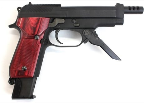 ウッドグリップ｜KSC製｜M93RⅡシリーズ（ガスブロ）｜チェッカー/レッド　[AWG-1432]