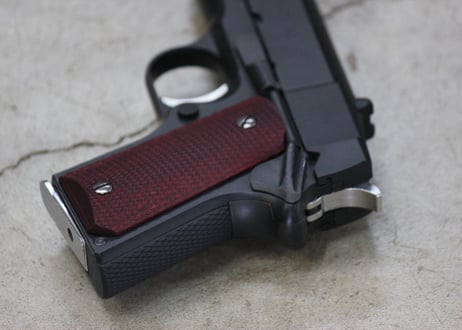 ウッドグリップ｜東京マルイ デトニクス.45｜フルチェッカー/レッド