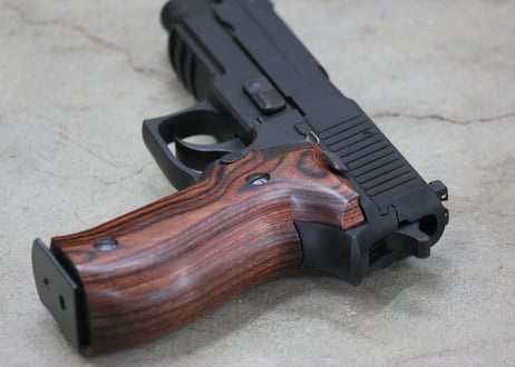 ウッドグリップ｜KSC SIG P226R｜スムーズ/ブラウン [AWG-1468]
